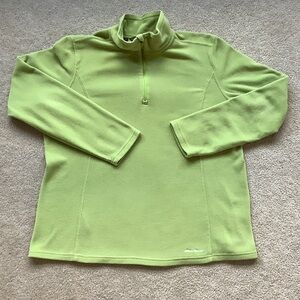 Eddie Bauer Women’s Lime Green Zip Fleece, XL